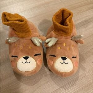 Cat & Jack Toddler Girls' Reindeer Bootie Slippers Small Size 5/6T